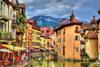 View of the old town of Annecy, France