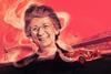 An illustrated portrait of Rita Collwell