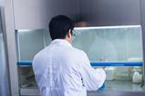 Researcher at fumehood