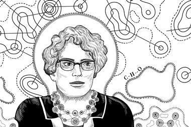 An illustrated portrait of June Sutor
