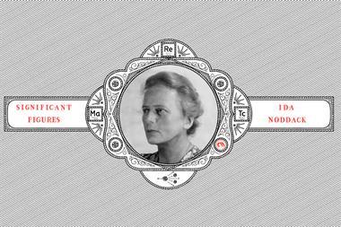 An illustrated portrait of Ida Noddack