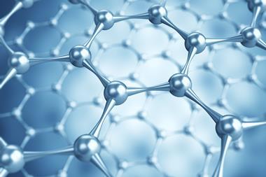 3D illustration of Graphene atomic structure - nanotechnology background illustration