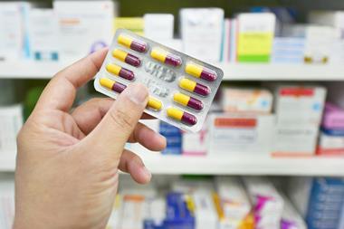 Pack of medicine capsules at a pharmacy