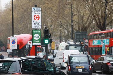 An image showing an ultra low emission zone in London