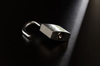 Open padlock