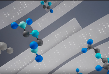 Molecules on abstract background