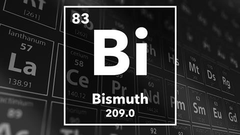 Periodic table of the elements – 83 – Bismuth