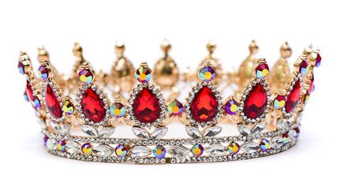 Gold crown with gemstones