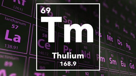 Periodic table of the elements – 69 – Thulium